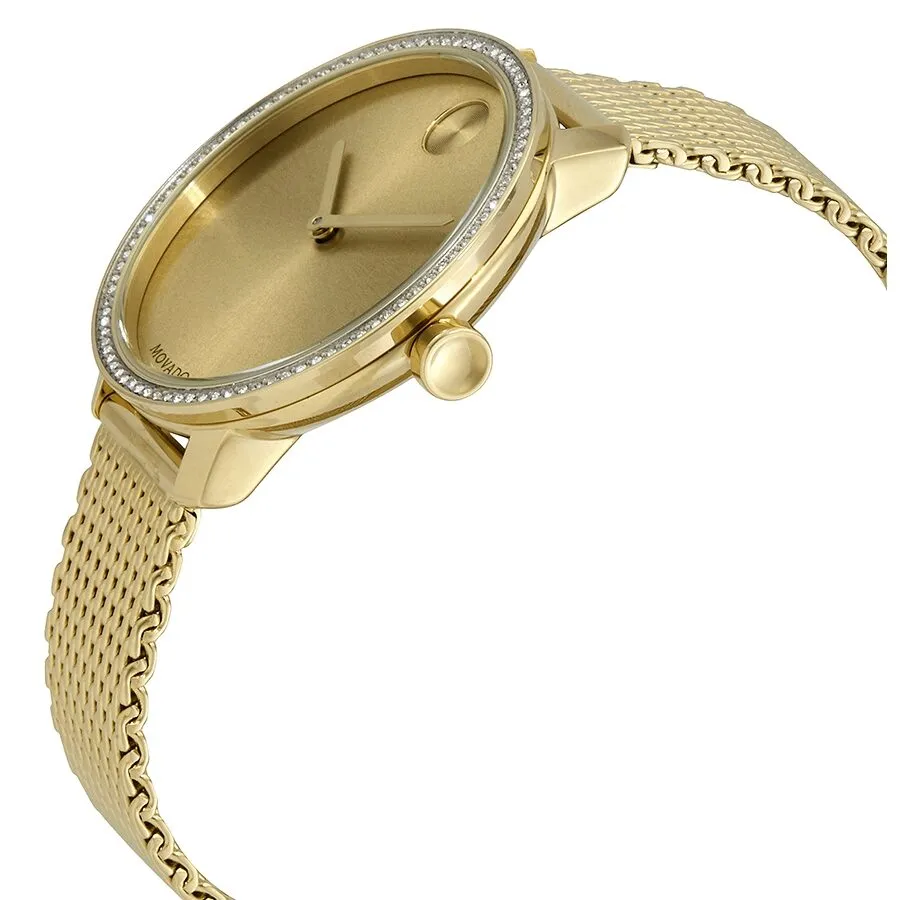 Movado Bold Shimmer Ladies Yellow Gold Watch 3600656