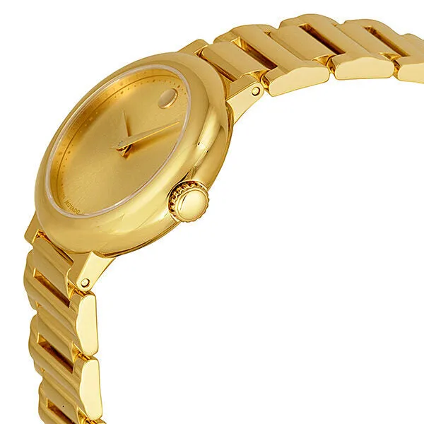 Movado Museum Gold Dial Yellow Gold-plated Ladies Watch 0606704