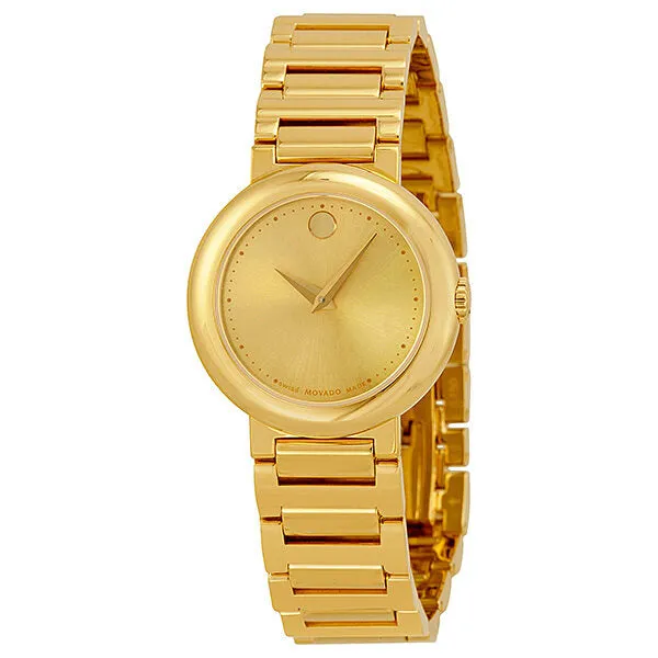 Movado Museum Gold Dial Yellow Gold-plated Ladies Watch 0606704