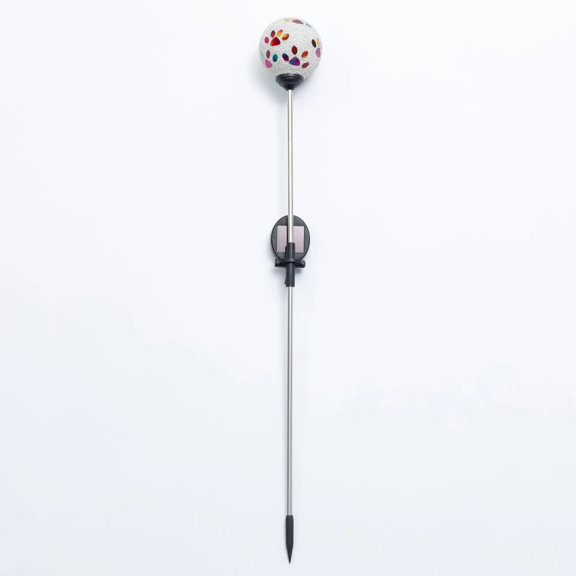 Multicolor Paws Beaded Solar Garden Stake