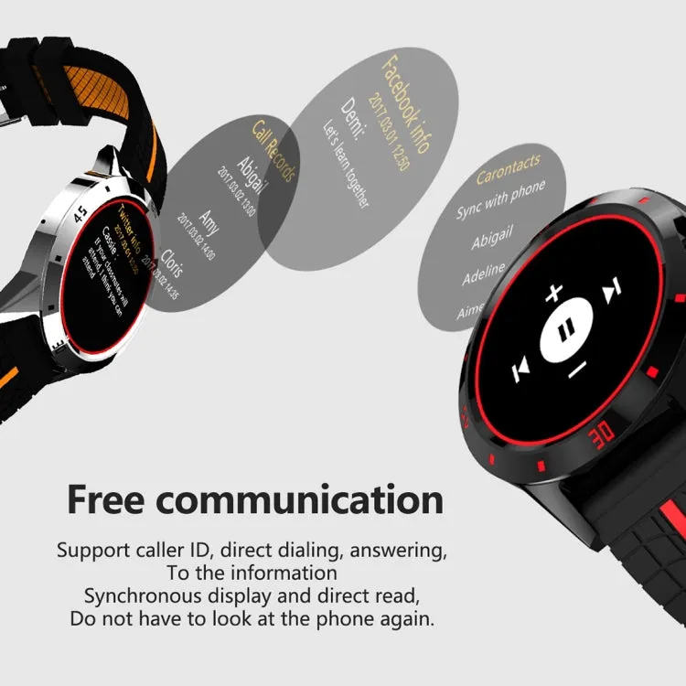 N6 Smart Watch 1.3 inch TFT Screen MTK2502C Bluetooth4.0, Silicone Watch Band, Support Heart Rate Monitor & Pedometer & Sleep Monitor & Sedentary Reminder(Red)