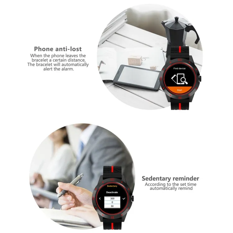N6 Smart Watch 1.3 inch TFT Screen MTK2502C Bluetooth4.0, Silicone Watch Band, Support Heart Rate Monitor & Pedometer & Sleep Monitor & Sedentary Reminder(Red)