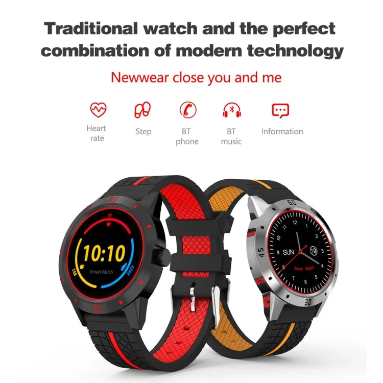 N6 Smart Watch 1.3 inch TFT Screen MTK2502C Bluetooth4.0, Silicone Watch Band, Support Heart Rate Monitor & Pedometer & Sleep Monitor & Sedentary Reminder(Red)