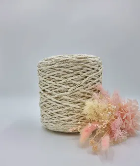 Natural Shiny Gold 3 Strand Macrame Cord - 3MM 3 Strand Luxe Cotton String 1KG