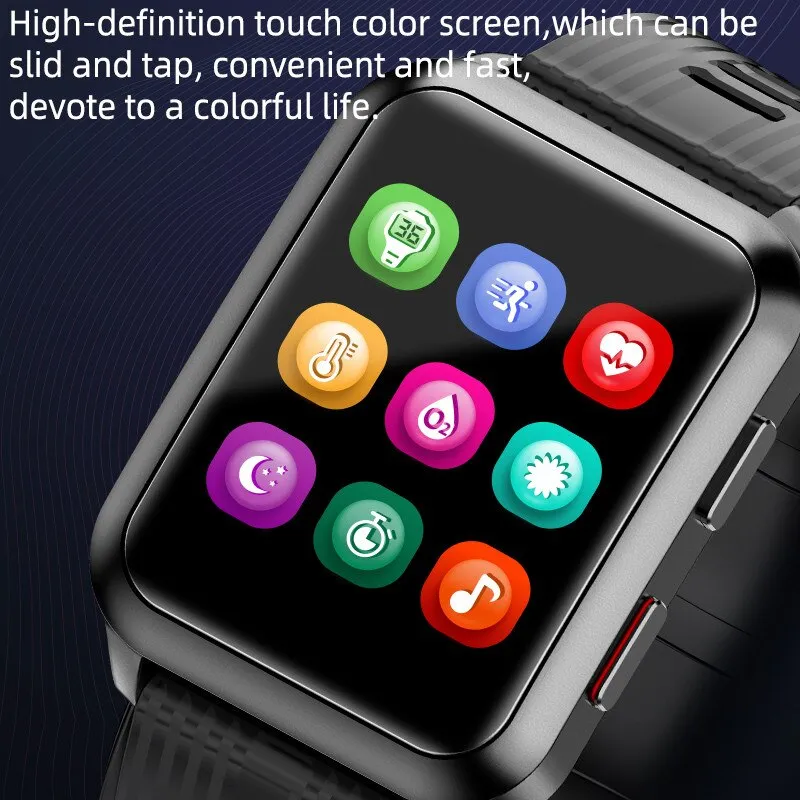 P60 Smartwatch Air Pump Airbag True Blood Pressure Oxygen Temperature Heart Rate Monitor Medical Sphygmomanometer Smart Watch