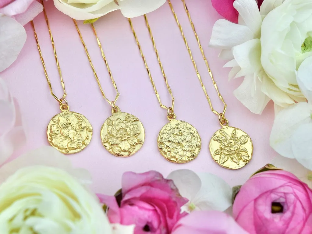 Peony Pendant Necklace