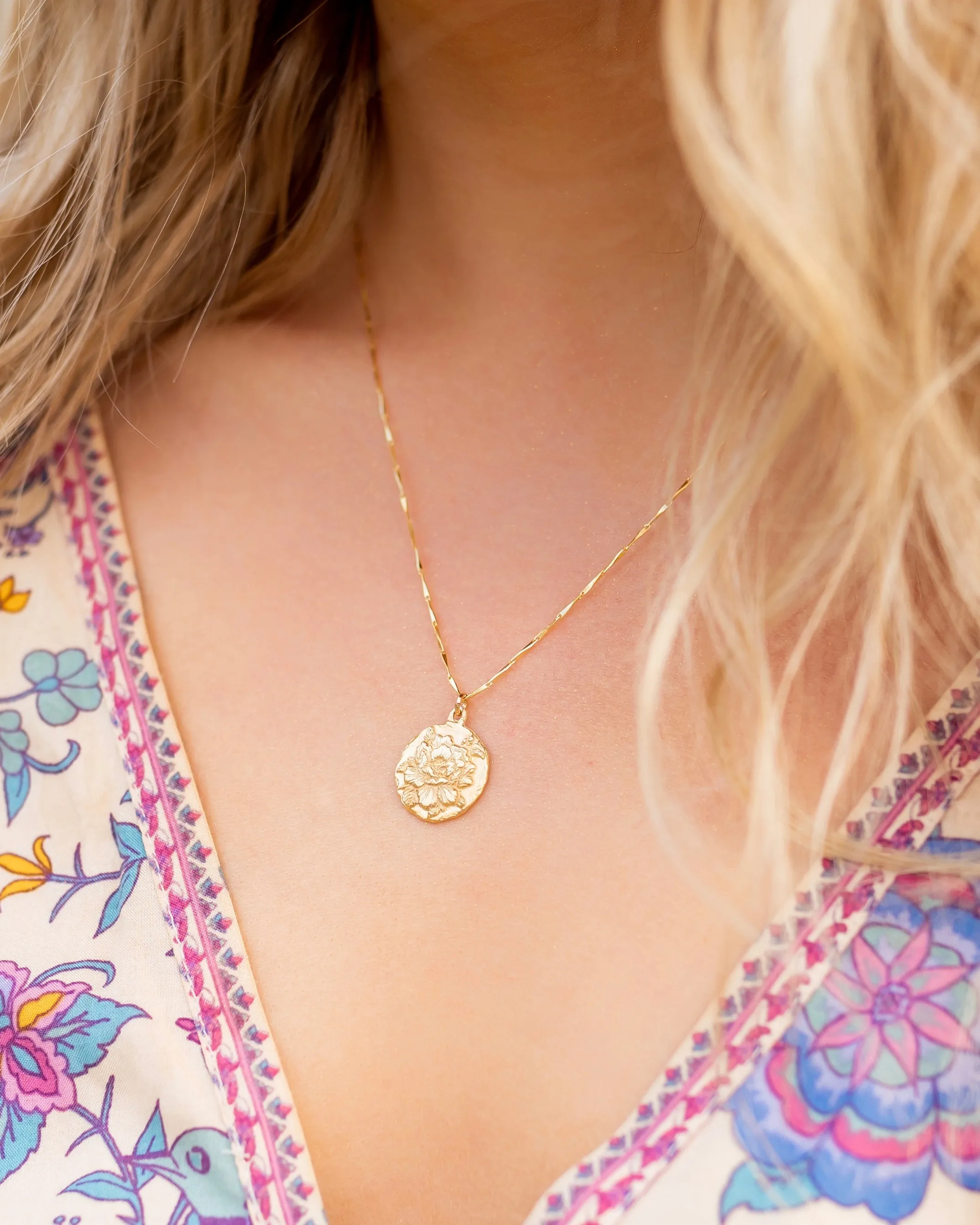 Peony Pendant Necklace