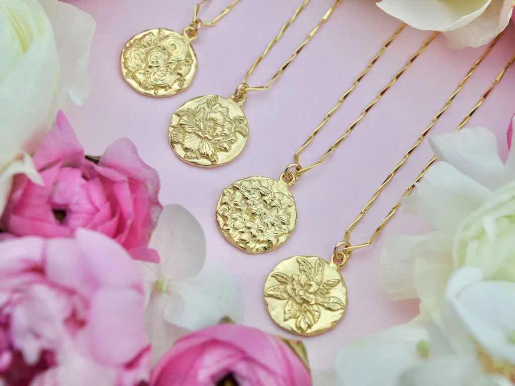 Peony Pendant Necklace