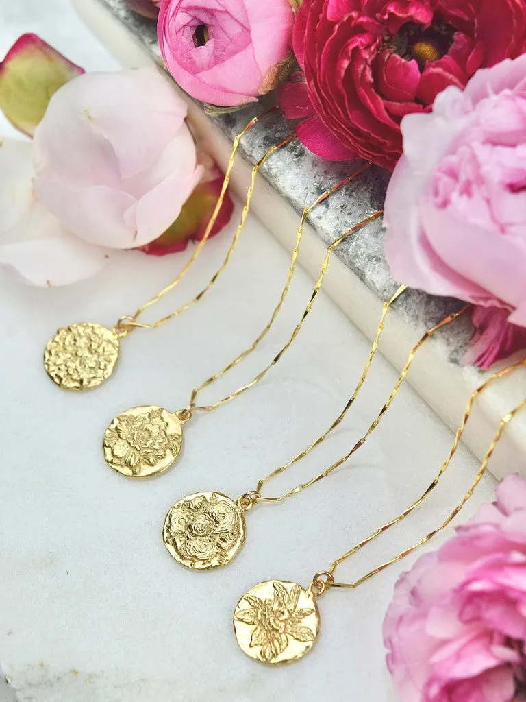 Peony Pendant Necklace