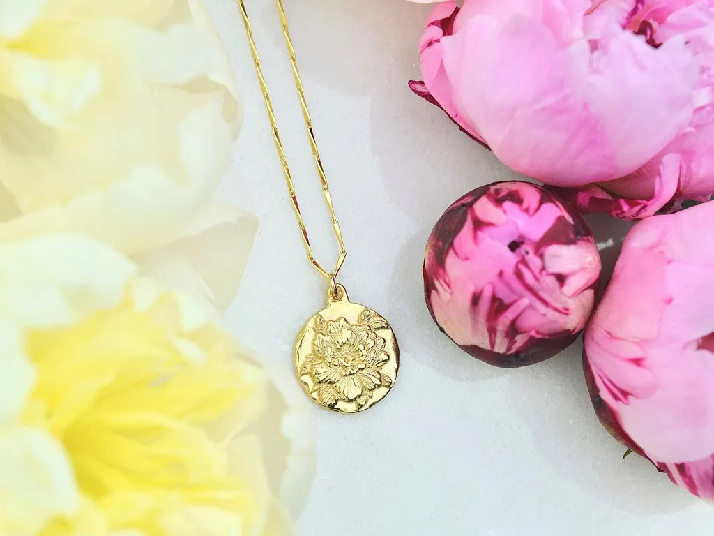 Peony Pendant Necklace