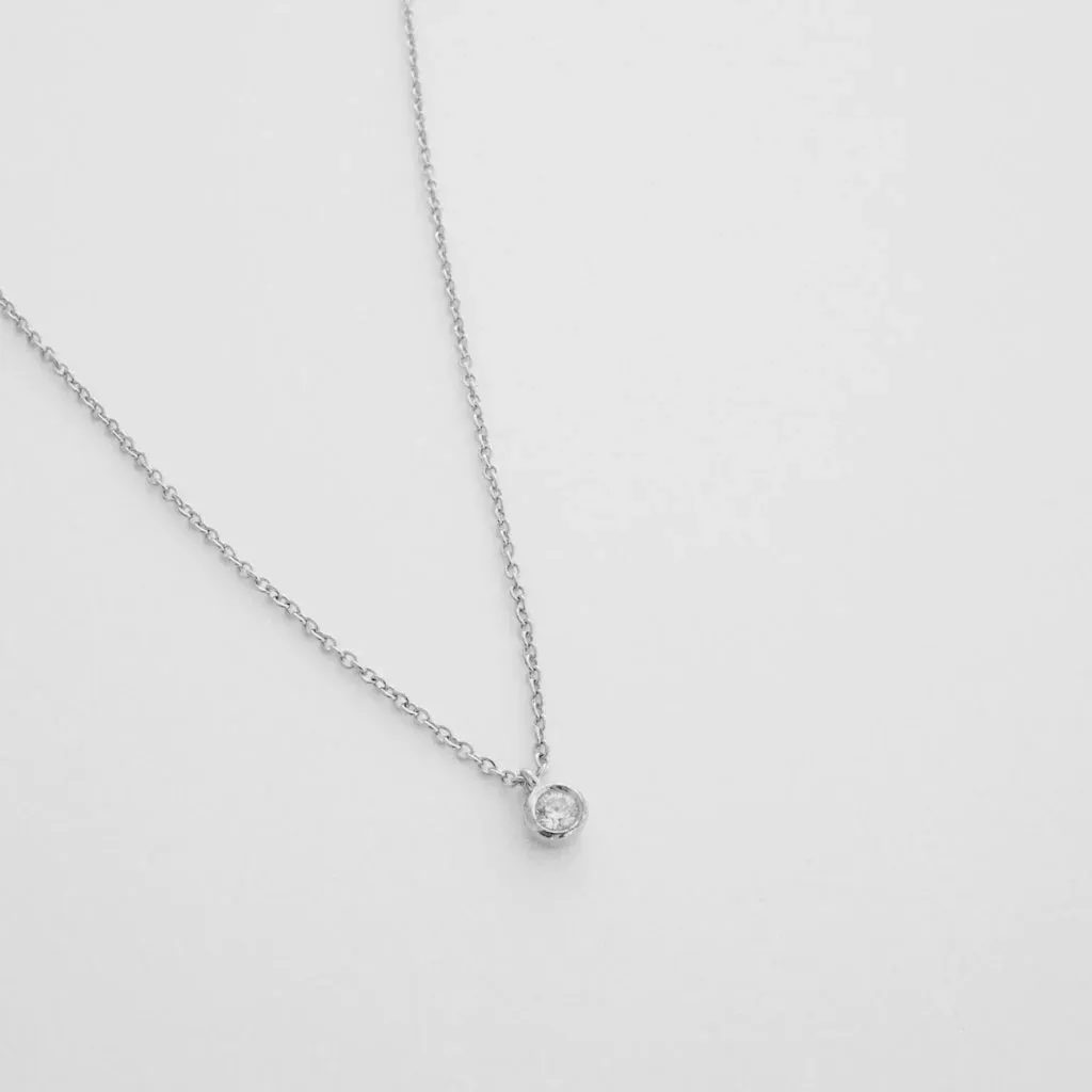 petite solitaire necklace