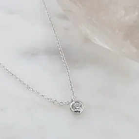 petite solitaire necklace