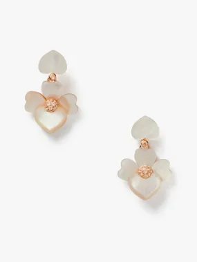 PRECIOUS PANSY DROP EARRINGS