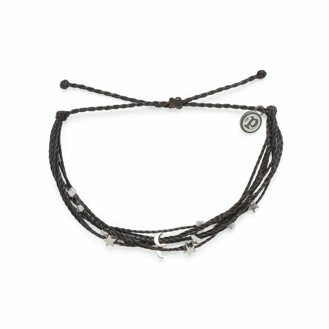 Pura Vida Celestial Malibu Silver Bracelet in Black