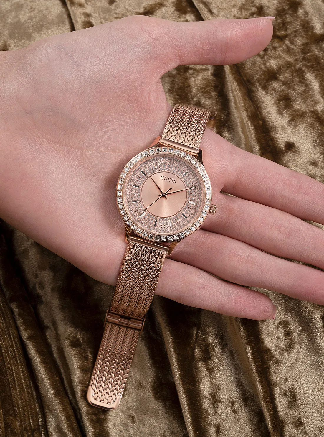 Rose Gold Soiree Mesh Watch