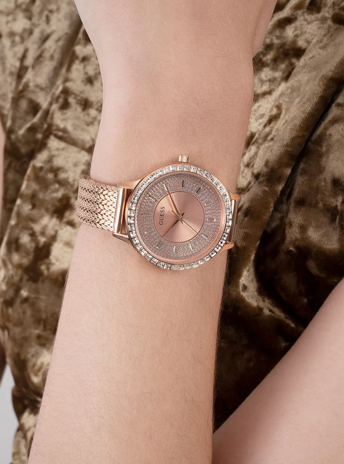 Rose Gold Soiree Mesh Watch