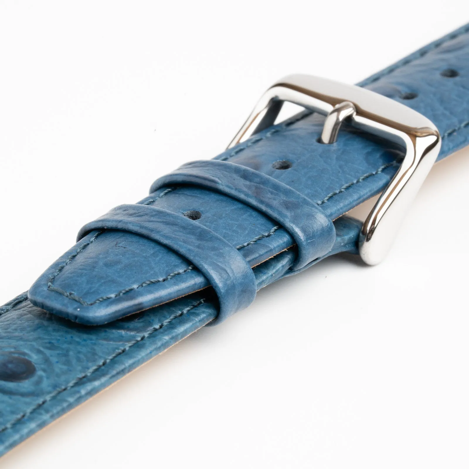 Sandbanks Ostrich Blue Watch Strap