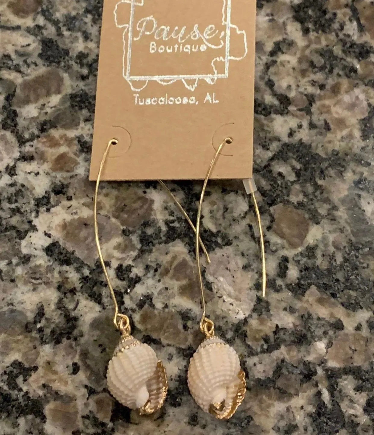 Shell drop earrings