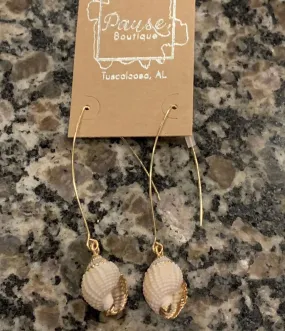 Shell drop earrings