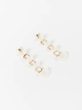 shell drop earrings