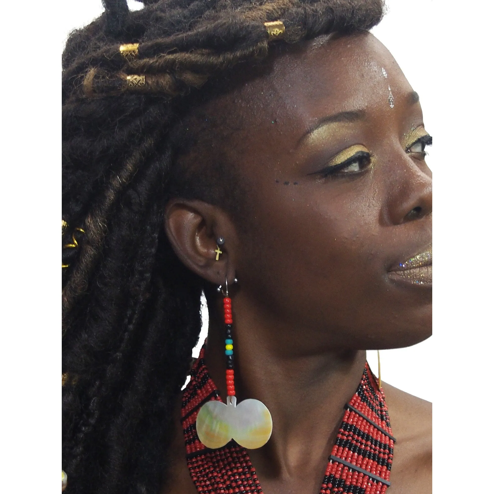 Sipattal Butterfly Shape Mother of Pearl Earrings 2