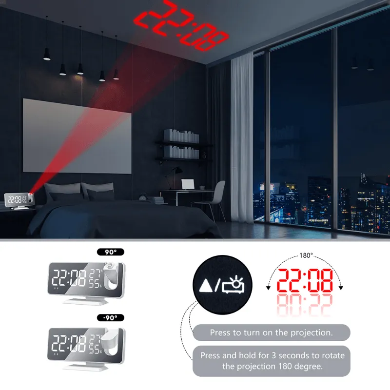 Smart Time Projector Alarm Clock