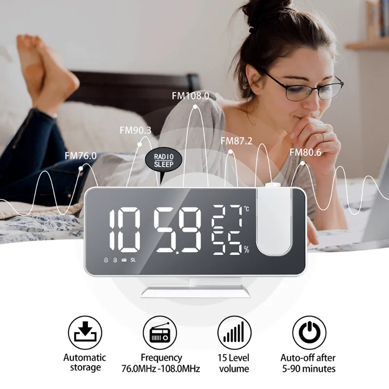 Smart Time Projector Alarm Clock