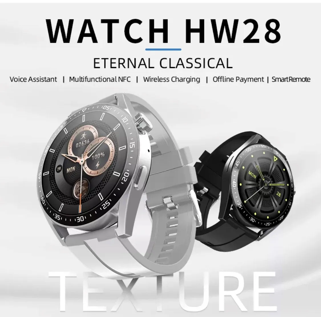 Smart Watch HW28 NFC 1.39" HD Screen Bluetooth Call Calories Wearfit