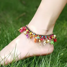 Starfish and Dolphin Anklet
