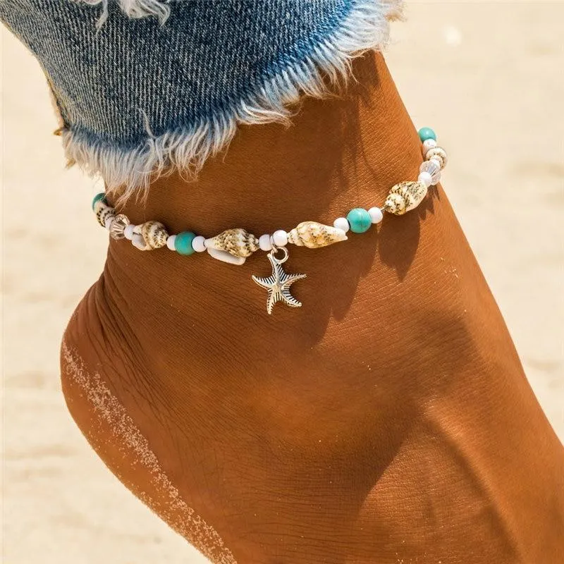 Starfish Beads Anklets For Women Beach Anklet Bohemian Foot Chain