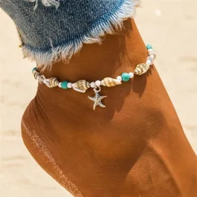 Starfish Beads Anklets For Women Beach Anklet Bohemian Foot Chain