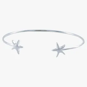 Sterling Silver Starfish Cuff Bracelet