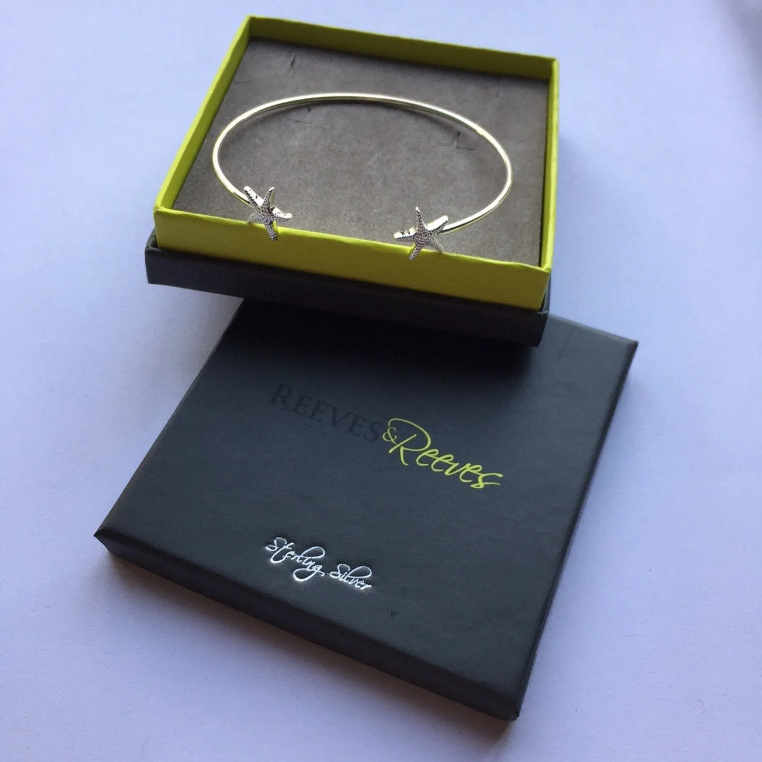 Sterling Silver Starfish Cuff Bracelet