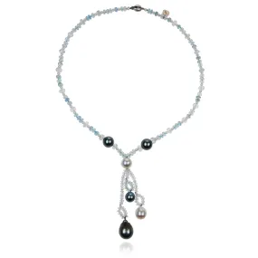 Tahitian & South Sea Pearl, Aquamarine Necklace