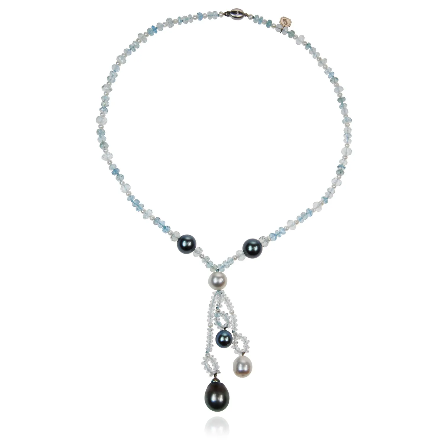 Tahitian & South Sea Pearl, Aquamarine Necklace