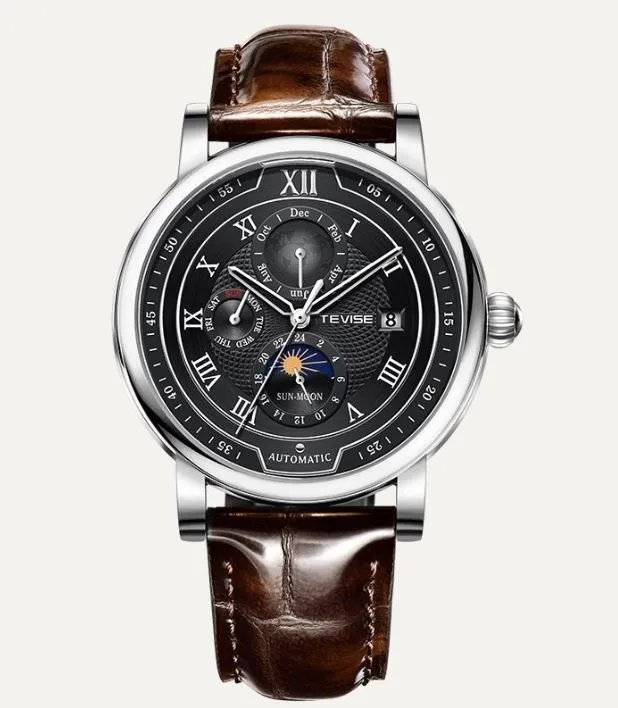 TEVISE Mens Mechanical Watches