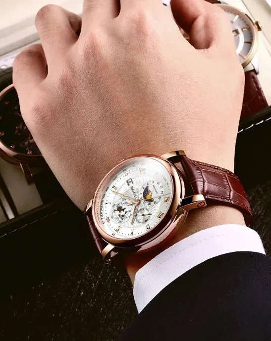 TEVISE Mens Mechanical Watches