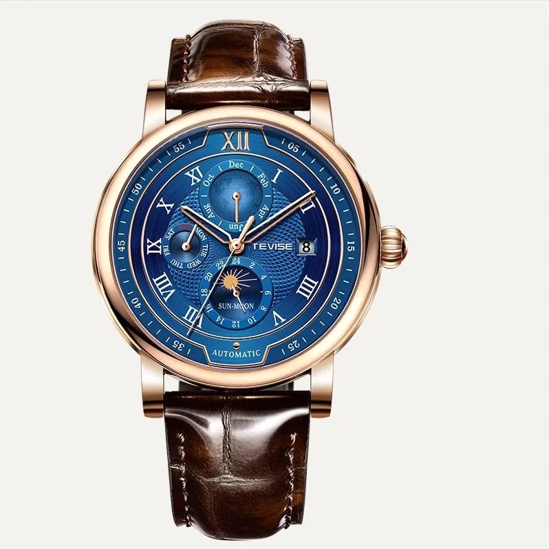 TEVISE Mens Mechanical Watches