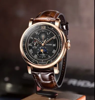 TEVISE Mens Mechanical Watches