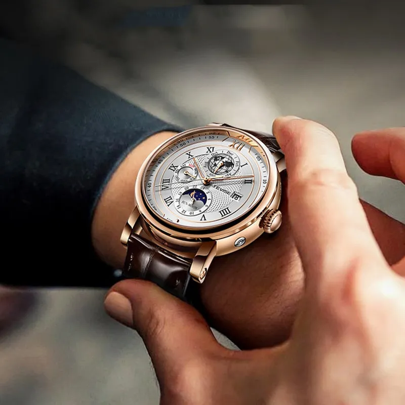TEVISE Mens Mechanical Watches