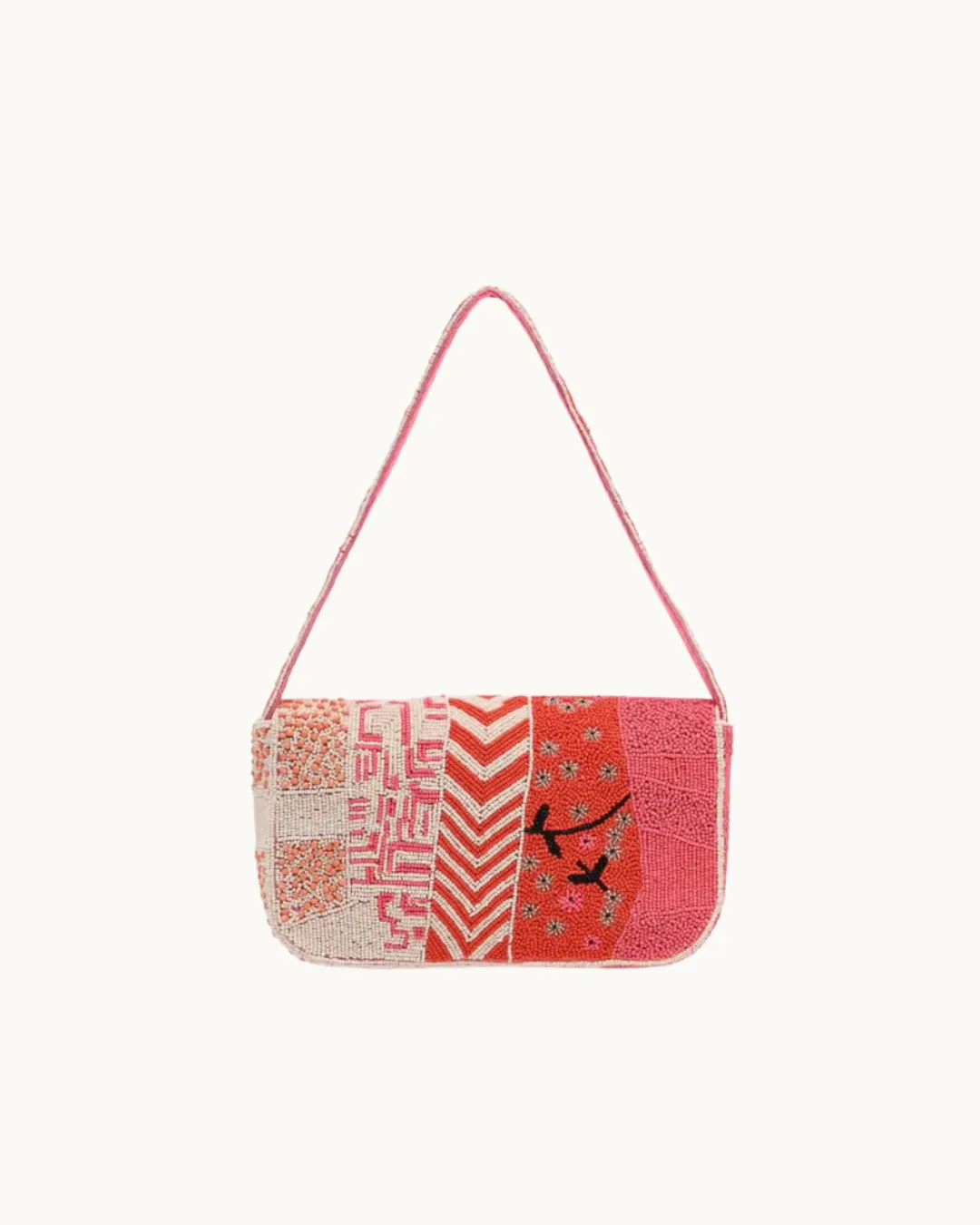 The IT girl: Peachy Pink Beaded Shoulder Purse