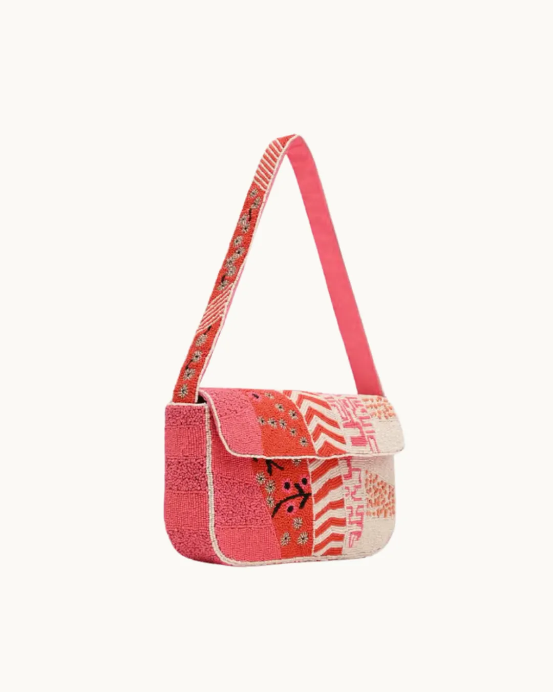 The IT girl: Peachy Pink Beaded Shoulder Purse