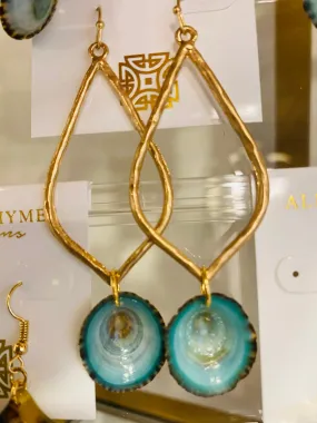 Thick Marquise Potter Earrings
