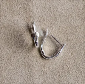Tiny Heart Hoop Earrings {Sterling Silver}