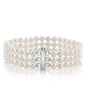 Triple Hanadama Akoya Pearl Bracelet