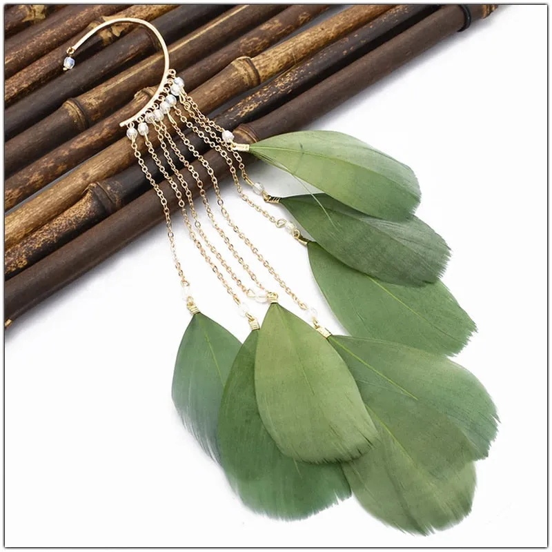 Vintage Bohemian Feather Ear Cuff Earring for Women 1 Piece