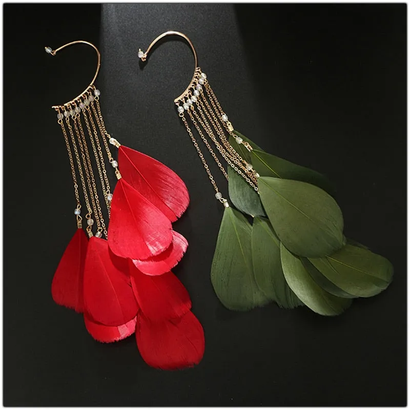 Vintage Bohemian Feather Ear Cuff Earring for Women 1 Piece
