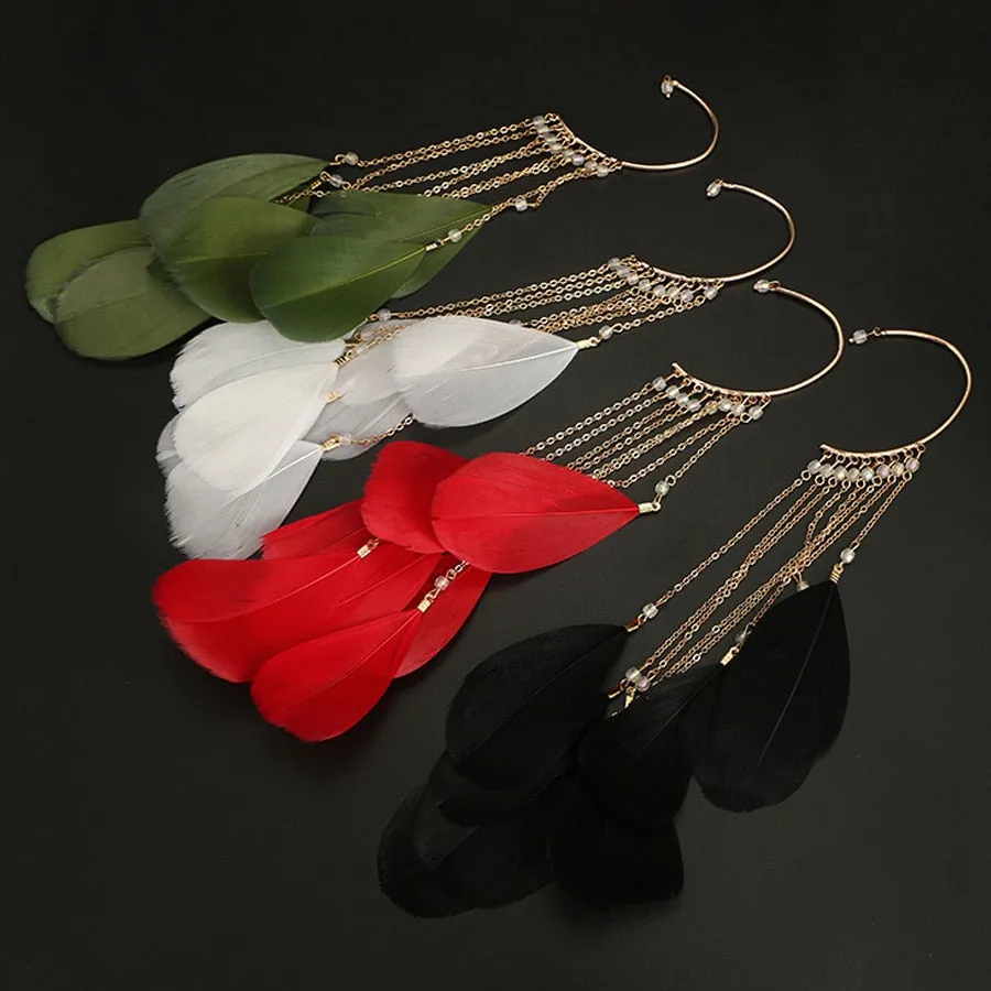Vintage Bohemian Feather Ear Cuff Earring for Women 1 Piece