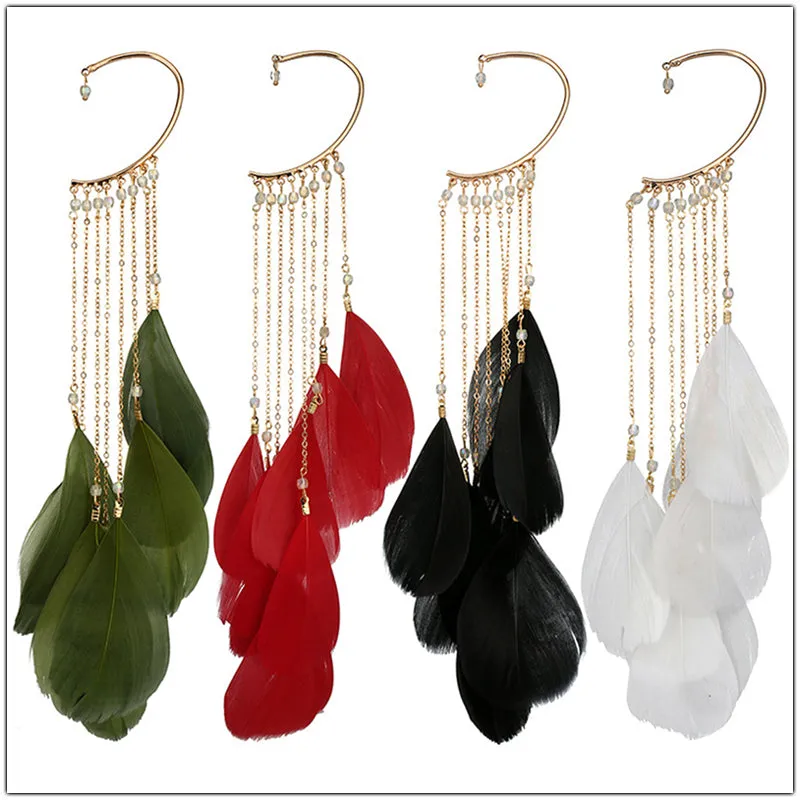 Vintage Bohemian Feather Ear Cuff Earring for Women 1 Piece