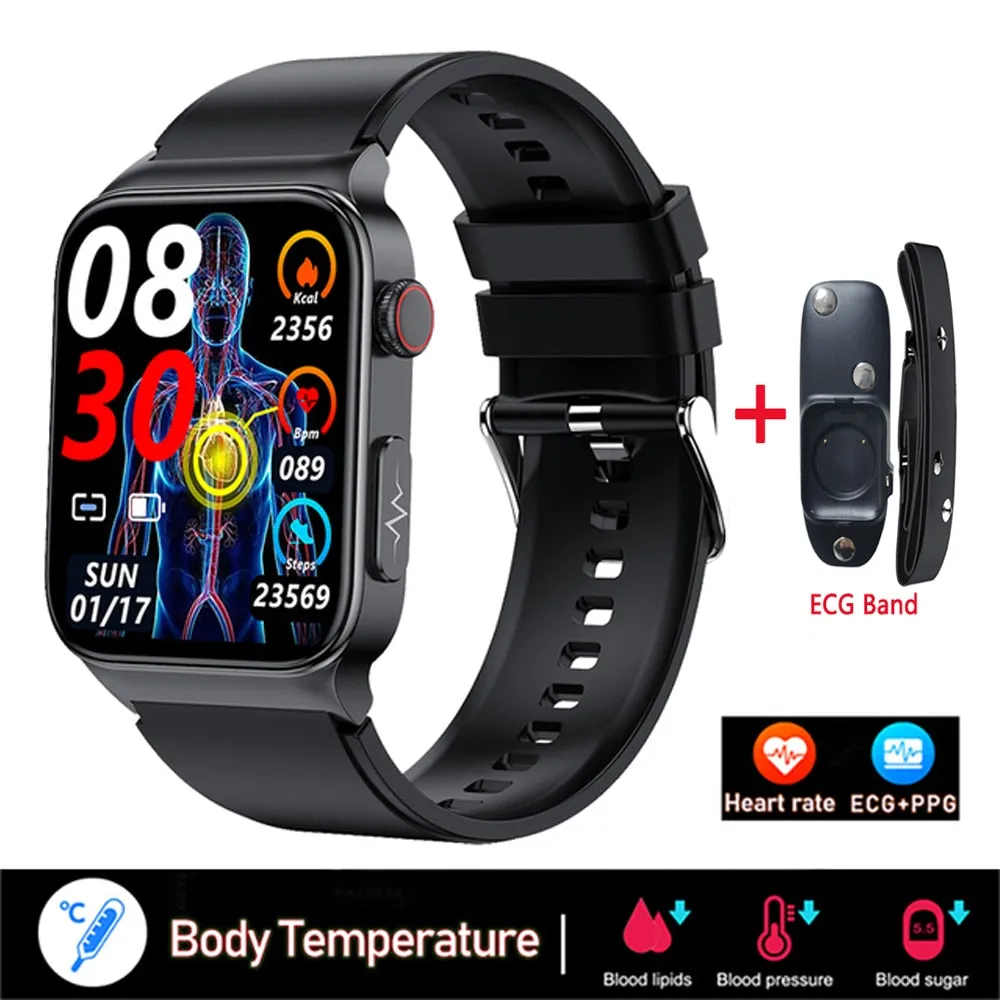 XIAOMI E500 ECG PPG Smart Watch Blood Glucose Electrocardiogram Temperature Blood Oxygen Sleep Monitoring Sports Smart Watch